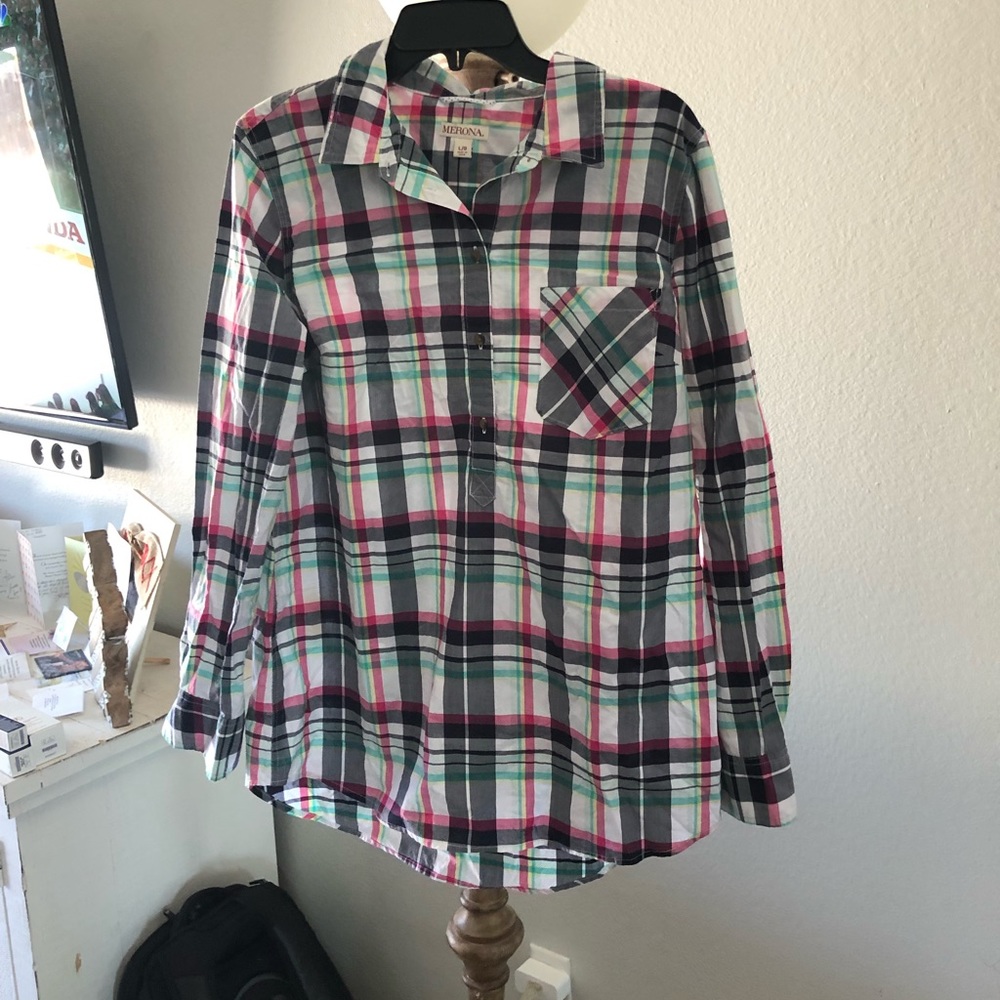 Plaid relaxed shirt